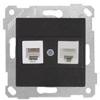 RİTA MEK TUŞ DATA PRİZİ 2*RJ45 (CAT6) SİYAH 1